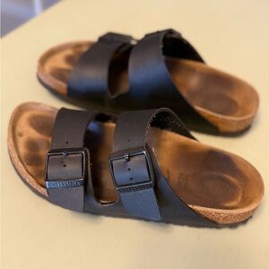 Birkenstock Black Leather Sandals